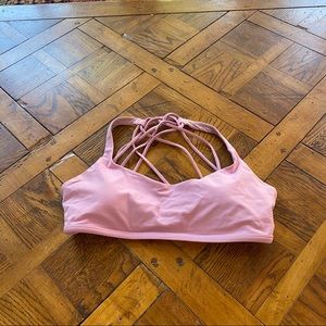 Light pink lulu free to be wild sports bra!